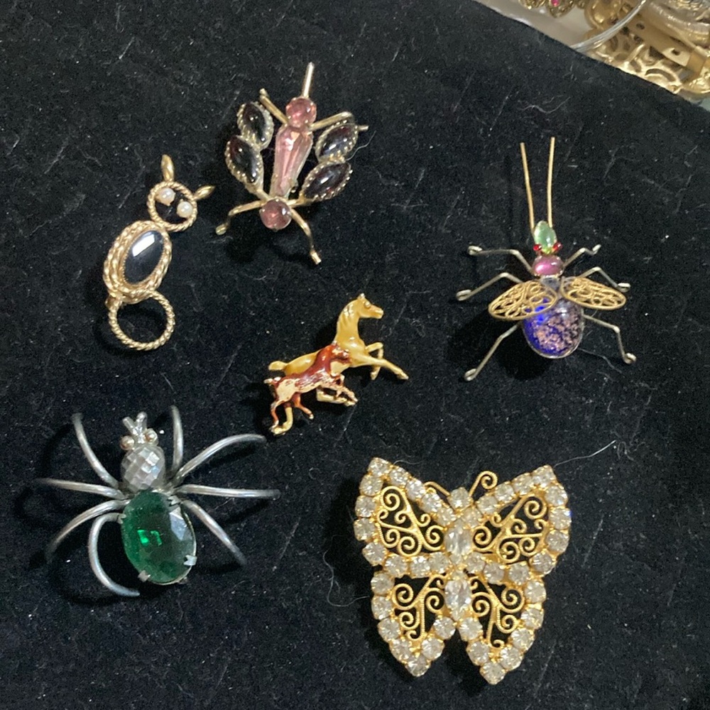 6 pc. brooch assortment